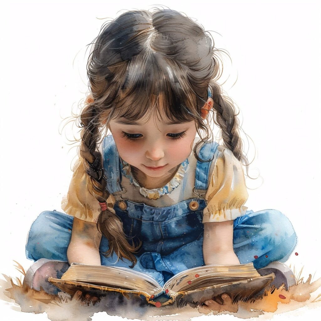 Ai Generated, Girl, Reading-8637227.Jpg